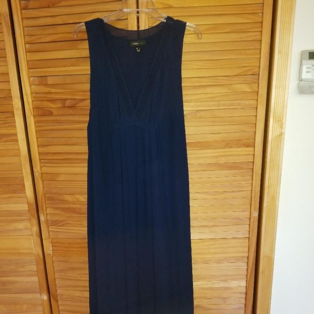 MANGO Navy Maxi Sexy Dress Very Long Prom